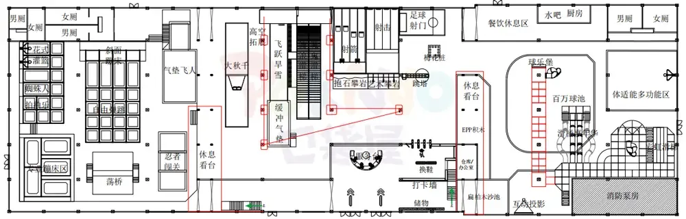 天津Pokiddo口袋屋运动梦工场平面规划图/功能分区图