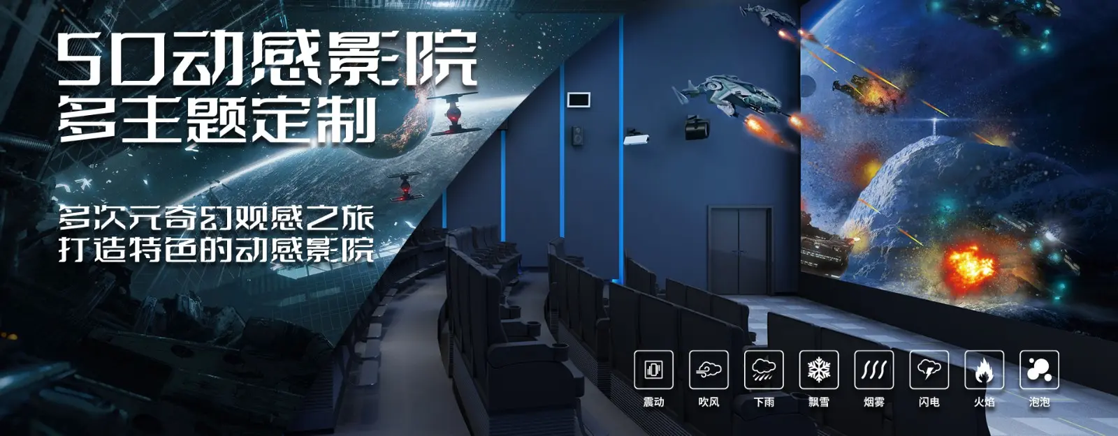 5D沉浸式数字化动感影院多主体定制