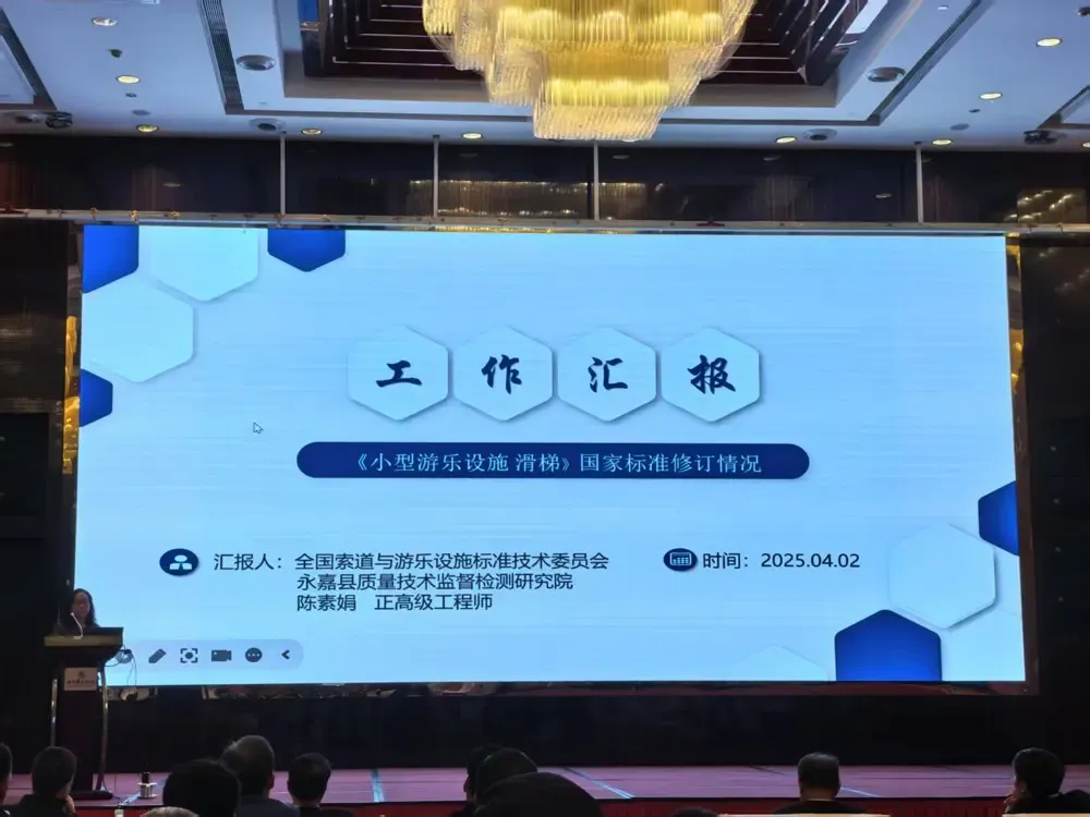 《小型游乐设施滑梯》标准修订工作