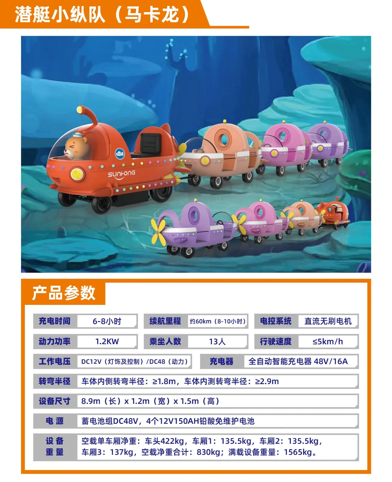 室内乐园轨道小火车系列-潜艇小纵队(马卡龙色系)