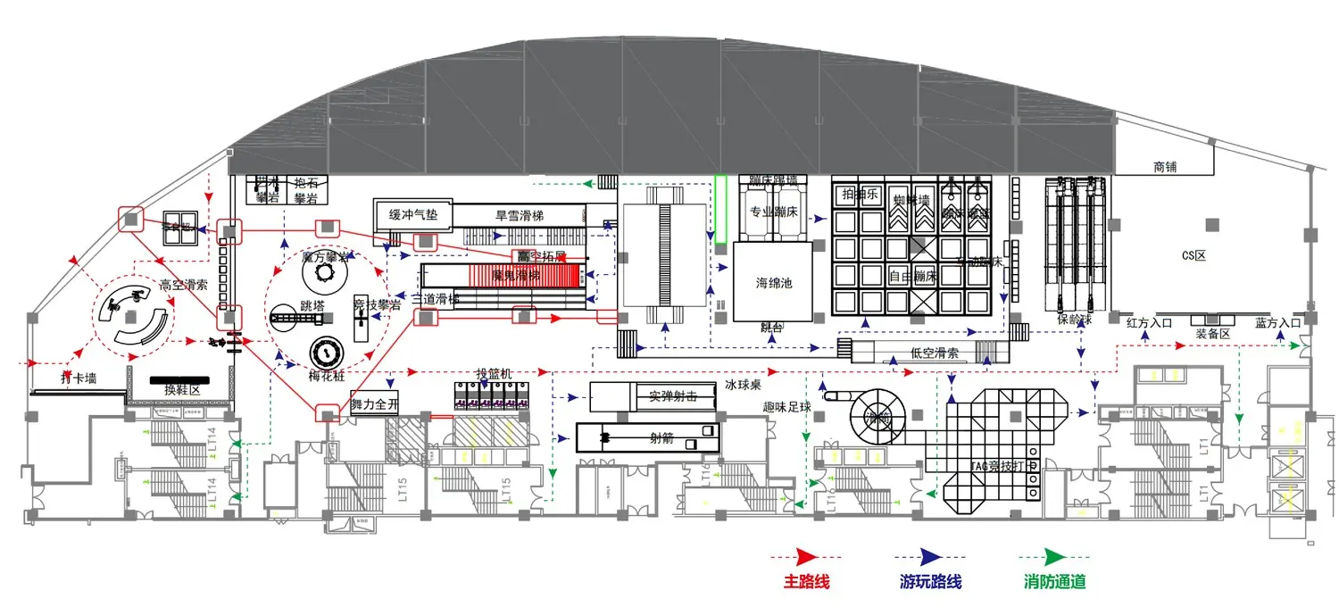 丽水极酷运动工场项目动线图