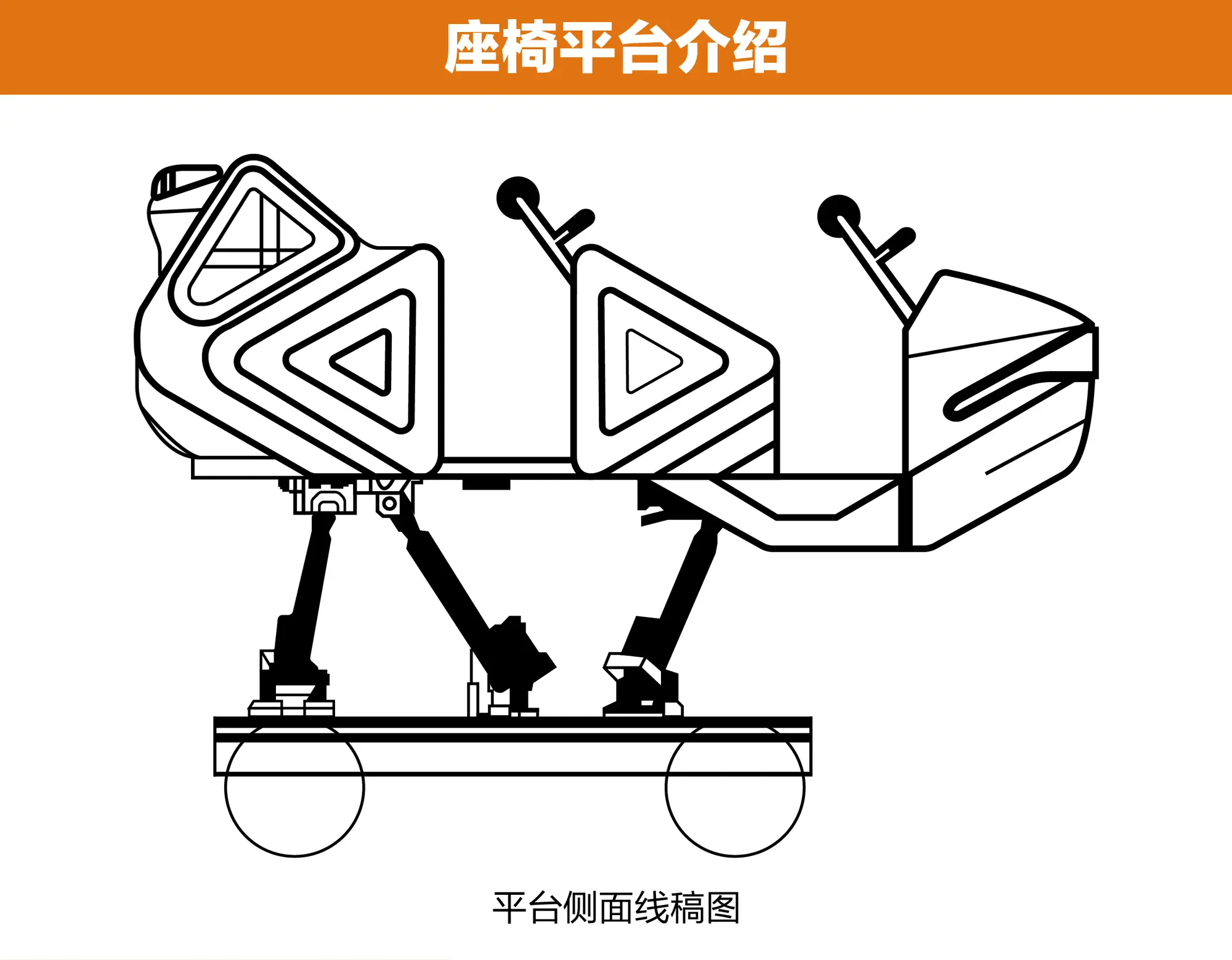 裸眼轨道动感影院-座椅平台结构图